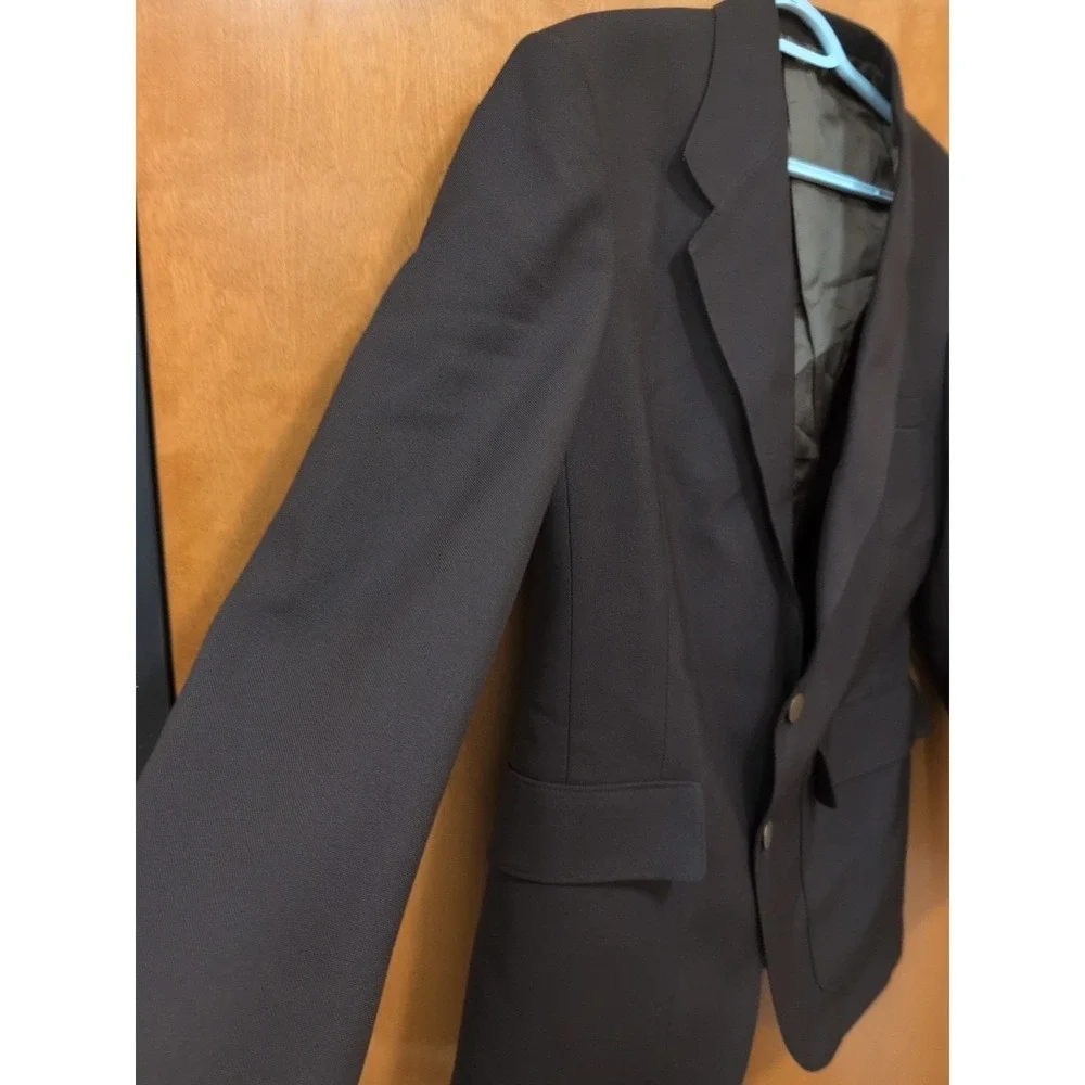 Levi's Jacket Mens 38R Brown Vtg 80 Action Suit Single Breast Gold Button Blazer